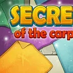 色とりどりのカーペットと「SECRETS of the carpets」というテキスト。
