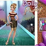 ランウェイで華やかなドレスを着たキャラクターがポーズをとっている。