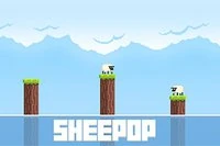 シープポップは、かわいいピクセルアートの中毒性があるアーケードゲームです