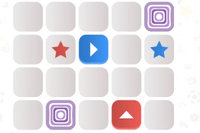Shiftは、ブロックを同じ色の星に誘導するパズルゲーム