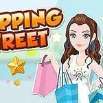 茶色い髪の女性が複数の買い物袋を持っており、金色の星やコインが背景にあるイラスト。