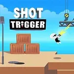 キャラクターたちが銃を持って戦うカートゥーン風のシーン。