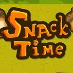どんぐりと「Snack Time」と書かれた文字のイラスト。