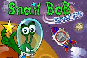 宇宙服を着たカタツムリが星を持ち、背景には宇宙空間とロケットが描かれているイラスト。