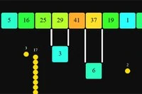 ヘビを動かして耐久力の低いブロックを通り抜けよう