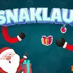 サンタクロースとクリスマスツリー、ギフトボックスが描かれたイラスト。