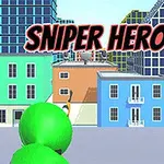 ビルの街並み背景に、緑色のキャラクターが中心にいるシーン。