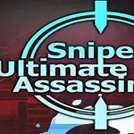 青いスナイパーの照準の中に「Sniper Ultimate Assassin 2」の文字が書かれたデザイン。