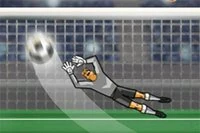 この速いペナルティサッカーゲームは反射神経が命！