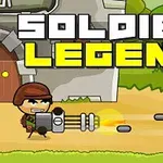 兵士が大きな銃を持って撃っているアニメ風イラスト。