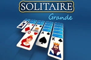 青い背景に、トランプのカードが並び、「SOLITAIRE Grande」と書かれています。