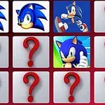 青いキャラクターの顔やポーズの画像と複数の赤いクエスチョンマークが並んだ4x3グリッド。