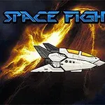 宇宙空間を背景に光る爆発の前に浮かぶ白いスペースシップ。