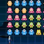 カラフルなエイリアンキャラクターがグリッド状に並んでいる画像。
