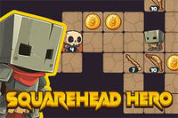 Guide Squarehead Hero through clever, turn-based dungeon puzzles