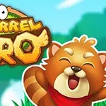 赤いスカーフをした笑顔の動物キャラクターと「Squirrel Hero」というタイトルのロゴ。