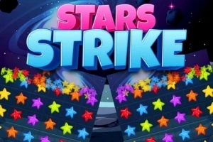 カラフルな星のアイコンが並び、「STARS STRIKE」の文字が中央上部にある画像。