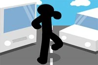 お金を盗み、警察と車を避けろ