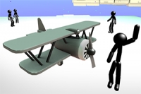 スティックマンの世界で飛行機を飛ばそう！