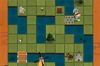 このかわいいパズルゲームでのあなたの使命は、騎士を安全に城まで導くことです