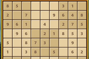 数字が配置された9x9のグリッドパズル。