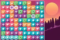 サンセットバレーで3つ以上のブロックをクリアしよう。