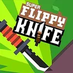 緑色の背景に刀と大きく書かれた「SUPER FLIPPY KNIFE」のロゴ。