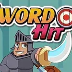 鎧を着たキャラクターが剣を持って微笑んでいる。