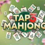 緑の背景に「TAP 3 MAHJONG」の文字と複数の麻雀牌、周囲には桜の花びらが舞っている。