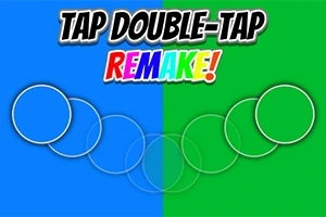 青と緑に分かれた背景の上に「TAP DOUBLE-TAP REMAKE!