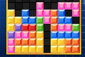カラフルなブロックが整列して積み重なっているパズルの画像。