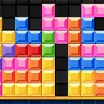 カラフルなブロックが整列して積み重なっているパズルの画像。