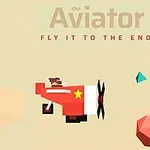赤いプロペラ機が空中を飛んでいる様子と周囲に青い小さな宝石と赤い多面体があるイラスト。