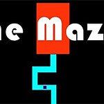 黒い背景に白い文字でThe Mazeと書かれた画像。