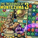 カラフルな宝石が並ぶパズルのグリッドと、古代の彫像がある画面。