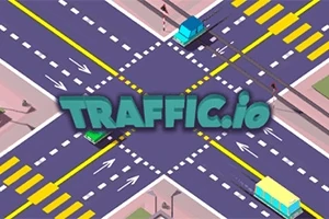 イラスト風の交差点に「TRAFFIC