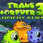 緑、オレンジ、青の3つのユニークでかわいいエイリアンが夜の背景に立っているイラスト。