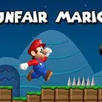 赤い帽子とオーバーオールを着たキャラクターが、夜の背景でトゲのある地面をジャンプして避けながら、近づく黒い弾丸と対峙している。