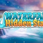 滝が流れる風景を背景に、色鮮やかな「WATERFALL Hidden Stars」のタイトルが表示されている。