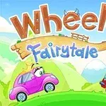 ピンクの車と騎士のような装飾が施された赤い車が丘の上にいるイラスト。