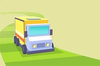 トラック運転の難しさを体験する
