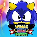 青いアニメ風のキャラクターが前面に描かれているカラフルな背景の画像。