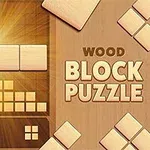 木製ブロックが並んでいるパズルの画像。