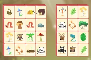 動物や植物のイラストが描かれたカードが並んでいる画像。