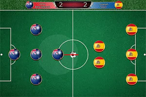 ワールドカップサッカーカプスは楽しいテーブルサッカーゲーム