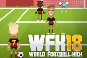サッカー場で4人のサッカー選手とゴールキーパーがポジションについているイラスト。