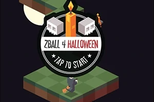 ハロウィンテーマのタップスタート画面と3Dキャラクター。