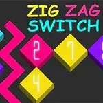 カラフルな数字が描かれたひし形のブロックとジグザグの線。