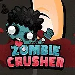 ゾンビのキャラクターが血の前で倒れ、上に「ZOMBIE CRUSHER」と書かれた文字がある画像。