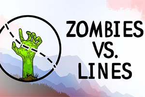 緑色のゾンビの手が地面から現れ、「ZOMBIES VS